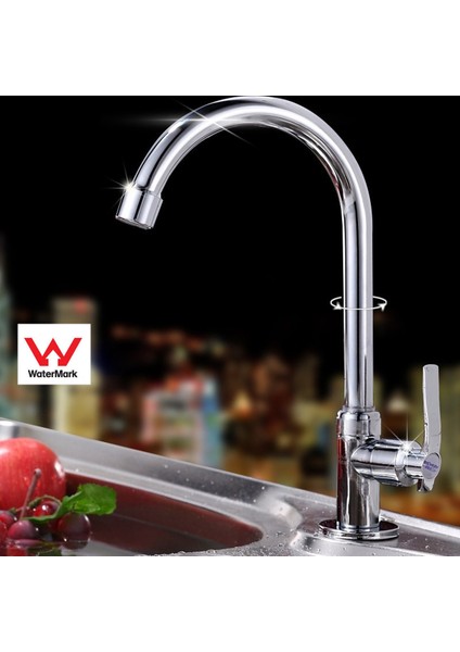 Yardımcı Aletler Tapcet G1/2 ''dönen Tek Seviye Krom Soğuk Su Muslukları Musluk Mutfak Havzası Lavabo (Yurt Dışından)
