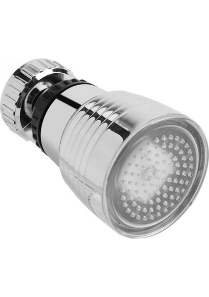 Sıcaklık 3 Renkli Şarj LED Su 360 Derece Dönebilen Renk Değiştirme Lavabo Sı Mutfak Banyo (Yurt Dışından)