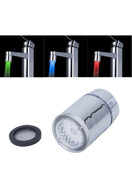 Üç Renkli LED Doluluk Sensörü Püskürtme Musluk Su Musluğu (Yurt Dışından)