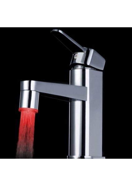 LED Su Musluk Mini Saf Glow LED Işık Su Akışı Banyo Havzası Musluk 7 Renk (Yurt Dışından)