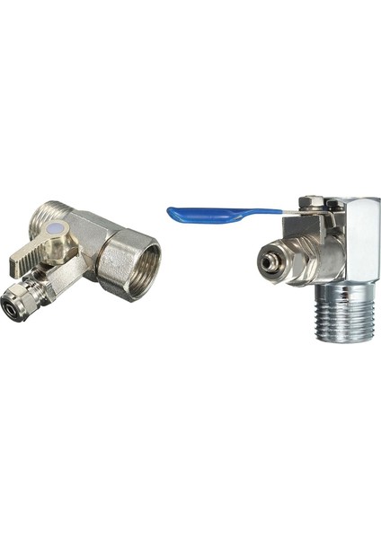 Fs-2 Adet 1/2 Inç 1/4 Inç Ro Besleme Suyu Adaptörü Küresel Vana Musluk Musluk Besleme Ters Osmoz Mavi ve Gümüş (Yurt Dışından)