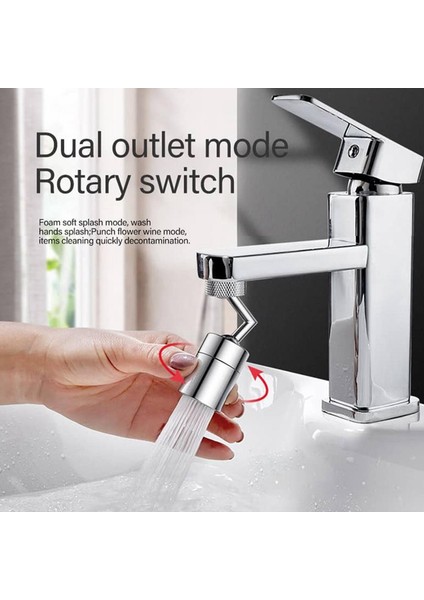 720° Evrensel Sıçrama Filtresi Musluk Püskürtme Başlığı, Çekme Aleti ile Hareketli Mutfak Musluğu Su Tasarruf Nozulu Püskürtücü (Yurt Dışından) fiyatları