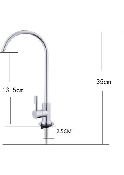 Nanlıy-1/4 Inç Paslanmaz Çelik Musluk Su Filtresi Dokunun Mutfak Lavabo Rotasyon Musluk Hızlı Bağlantı Içme Suyu (Yurt Dışından)