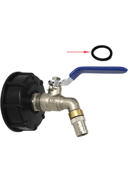 Levonsity Ibc Topu Çıkış Musluk Tankı 3/4 Inç Gıda Sınıfı Drenaj Adaptörü S60X6 1000 L Tank Yağmur Suyu Konteyneri Br Hortum Musluk Vanası (Yurt Dışından)