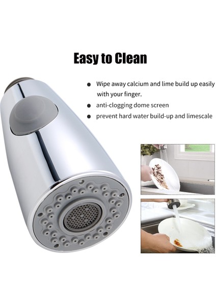 Mutfak Lavabo Sı Çıkışı Püskürtme Başlığı Kontrollü Yedek Parça G1/2 Bağlantıları Cilalı (Yurt Dışından)
