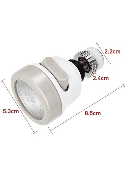 Paket Mutfak Su Püskürtme Su Tasarruflu Musluk R 360 Derece Döndür Musluk Memesi Ayarlanabilir Musluk Başlığı (Yurt Dışından)