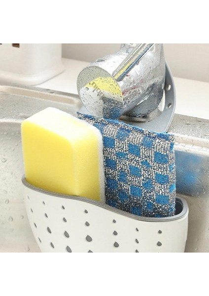 Mutfak Çift Lavabo Çanta Sünger Havuz Depolama Sepeti Drenaj Rafı (Yurt Dışından)
