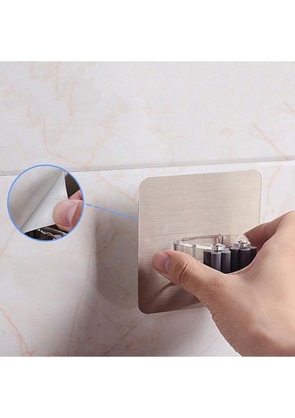 Süpürge Paspas Depolama Duvara Monte Yapışkanlı Depolama Tuvalet Paspas Kanca Rafları Mutfak Banyo Organizatör (Yurt Dışından)