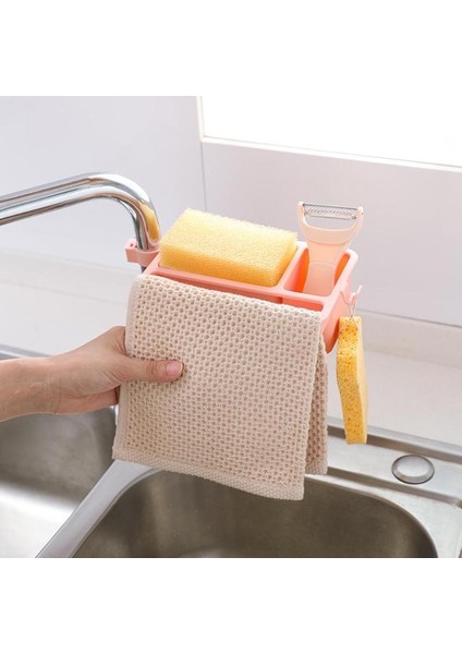 Mutfak Süngeri Depolama Rafı Bulaşık Drenaj Sabun Fırçası Organizatör Banyo Tarafı Genişleyen Yer Havluları (Yurt Dışından)