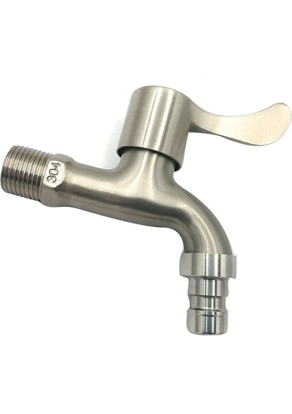 Parça Fırçalanmış Çamaşır Makinesi Musluğu Alaşım Güverte Üstü Banyo Havzası Tek Soğuk Hızlı Açılır Evye Musluğu (Yurt Dışından)