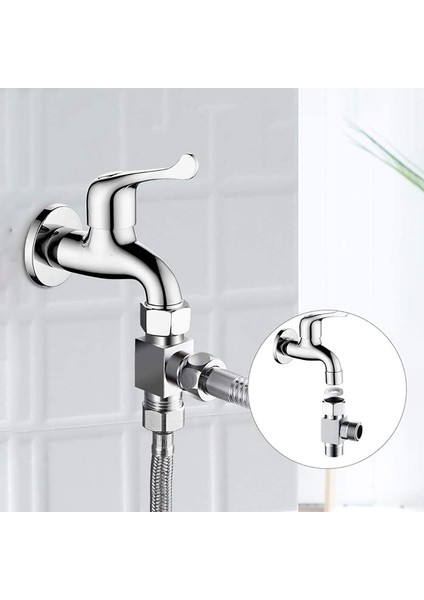 Br 3 Yollu Su Yönlendirici Adaptör Hızlı Kurulum Banyo Duş Bide Açısı Değiştirilen Vana Konnektörü (Yurt Dışından)