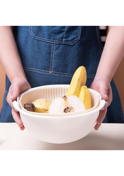 Mutfak Drenaj Sepeti Lavabo Sepeti Meyve Döner Yıkama Sebze Mutfak Drenaj Çift Sepet R1O8 (Yurt Dışından) modelleri