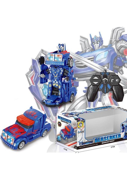 Şarjlı Uzaktan Kumandalı Transformers Araba Optimus Prime Robota Dönüşen Tır