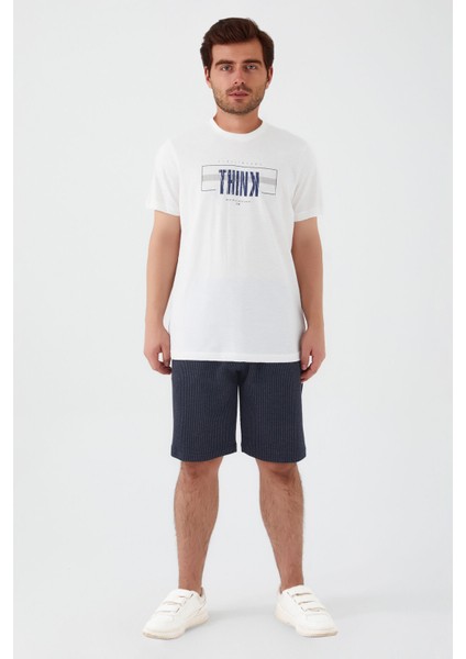 Natural Krem Erkek Bermuda Takım modelleri