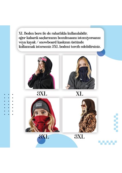 Kadın Polar Kar Maskesi Kayak Snowboard Kask Üstü Başlık
