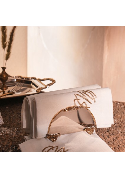 Karaca Cumhuriyet Yüzyılı Gmk Nakışlı Kumaş Peçete Seti 2'li