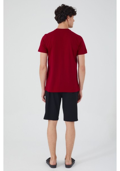 Erkek Bermuda Takım Bordo indirimleri