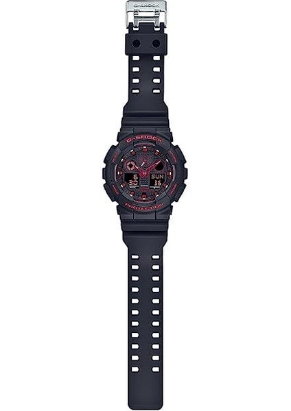 GA-100BNR-1ADR Analog-Dijital Siyah Kadranlı Erkek Kol Saati