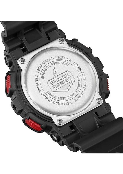 GA-100BNR-1ADR Analog-Dijital Siyah Kadranlı Erkek Kol Saati