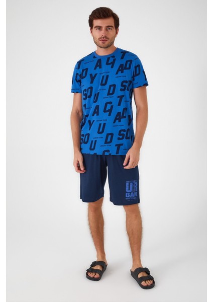 Sea Side Mavi Erkek Bermuda Takım