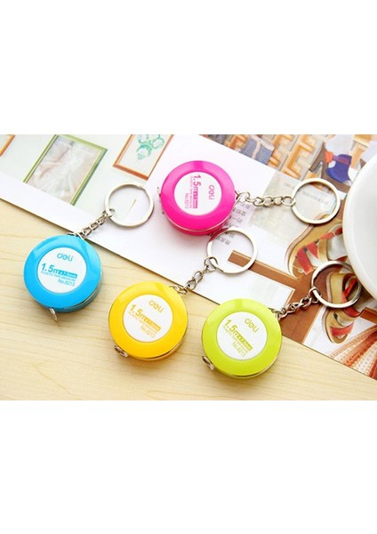 Deli 8213 Terzi Küçük Mezura Anahtarlık Mezura 1,5 Metre Ev Taşınabilir Ölçüm Yumuşak Cetvel Mavi, Sarı, Yeşil ve Kırmızı Seçim (Yurt Dışından) indirimleri