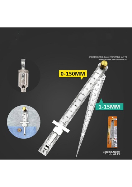 Yüksek Hassasiyetli Boşluk Ölçer Düz Cetvel Paslanmaz Çelik Durdurucu Konik Iç Çap Açıklık Delik Kuralı Derinliği (Yurt Dışından)