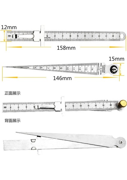 Yüksek Hassasiyetli Boşluk Ölçer Düz Cetvel Paslanmaz Çelik Durdurucu Konik Iç Çap Açıklık Delik Kuralı Derinliği (Yurt Dışından) modelleri