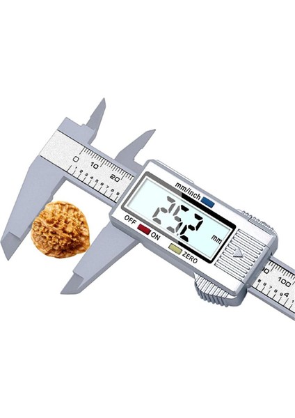 Sürmeli Kumpas 0-150MM 6 Inç Ölçme Aracı Plastik LCD Dijital Elektronik Caon Fiber Cetvel Ölçer Mikrometre (Yurt Dışından)