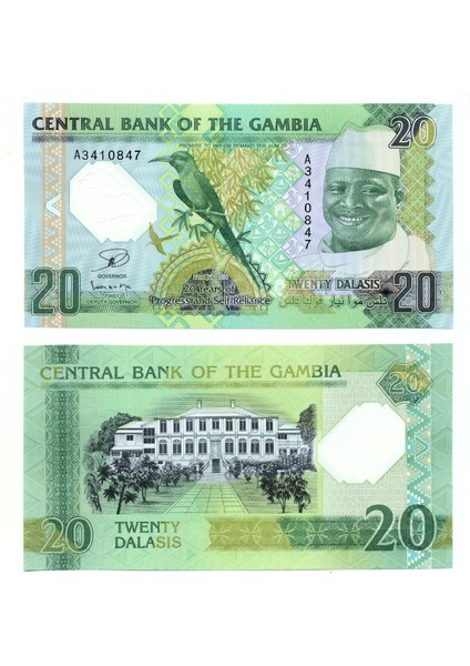 Gambia 20 Dalasis 2014 Çil Banknot