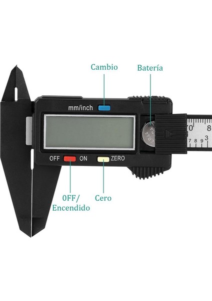 0-150MM LCD Dijital Elektronik Caon Fiber Sürmeli Kumpas 6 Inç Kaliper Mikrometre Dijital Cetvel Ölçme Aracı 150MM 0.1mm (Yurt Dışından) fırsatları