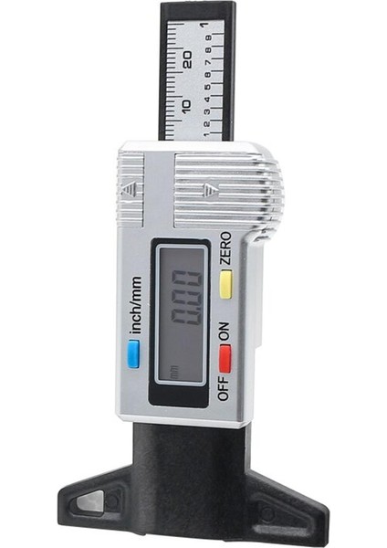 Dijital Lastik Derinliği Algılama Cetveli Yüksek Hassasiyetli Derinlik Ölçer 0-25MM Kalınlık Ölçer LCD Ekran Kaliper Araba Lastiği Derinliğini Ölçmek (Yurt Dışından)