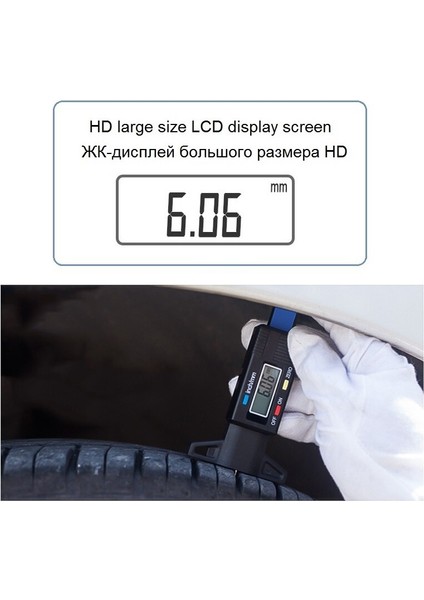 Dijital Lastik Derinliği Algılama Cetveli Yüksek Hassasiyetli Derinlik Ölçer 0-25MM Kalınlık Ölçer LCD Ekran Kaliper Araba Lastiği Derinliğini Ölçmek (Yurt Dışından) fırsatları