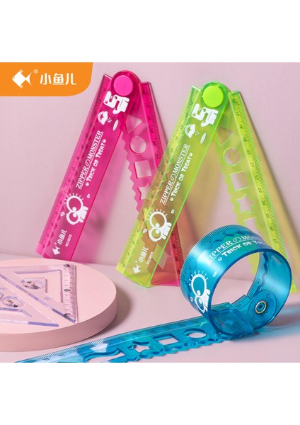 Katlanır Yumuşak Cetvel Dalga Çizgisi Yumuşak Cetvel 30 cm Set Ilkokul Öğrencileri Katlanır Cetveli Bükebilir Renkli Şeffaf Çok Fonksiyonlu (Yurt Dışından)