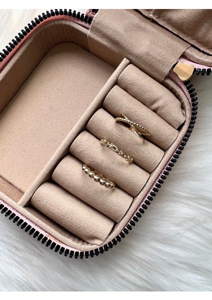 14 Ayar Altın Top Top Yüzük KRS118-14GR modelleri