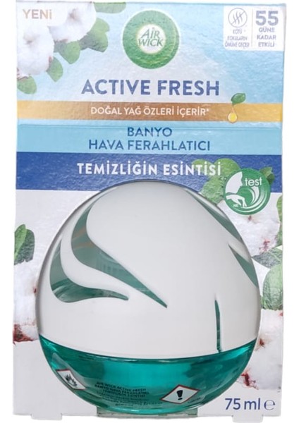 Air Wıck Actıve Fresh Banyo Hava Ferahlatıcı (Temizliğin Esintisi) 75 ml