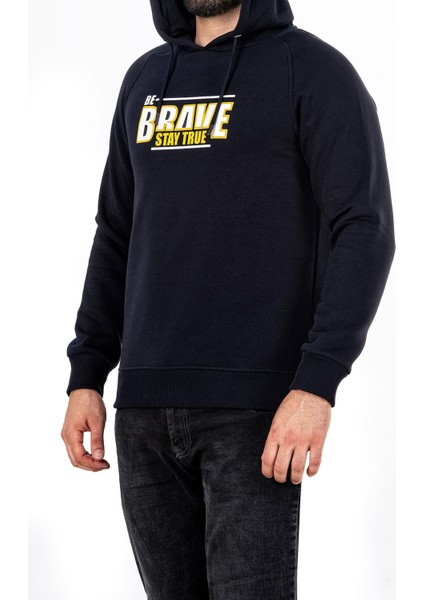 Erkek Kapşonlu Sweat Kompak 3ip Ribana Kol Şardonlu Lacivert modelleri