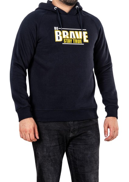 Erkek Kapşonlu Sweat Kompak 3ip Ribana Kol Şardonlu Lacivert fırsatları