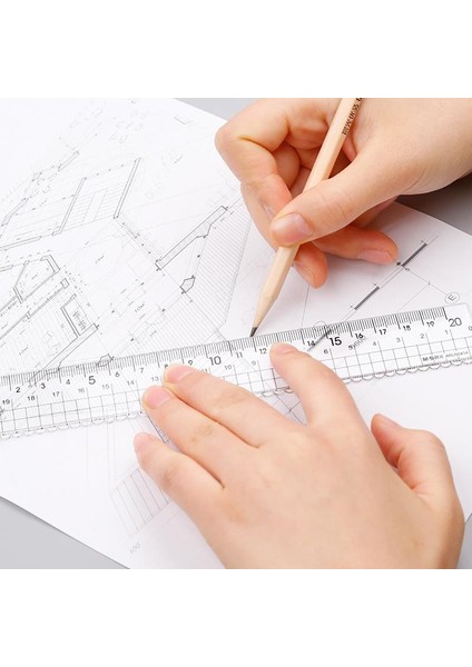 Chenguang Jane Akrilik Cetvel 15 Cm/20 cm Yüksek Şeffaflık Plastik Öğrenci Ödev Cetveli Dalgalı Cetvel Şeffaf Dalgalı Çizgi Cetvel Okul Malzemeleri (Yurt Dışından) fırsatları