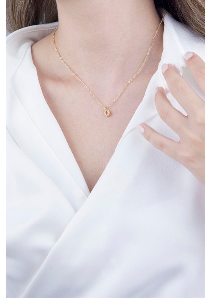 O Harfli Gold Zincir Kolye