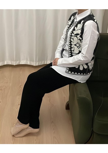 Hatun Atila Hatun Atilla Kadın Triko Cepkenli Gömlekli Takım Siyah fiyatları