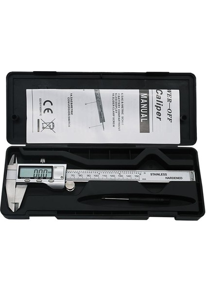 TON09 6 Inç 150MM Paslanmaz Çelik Elektronik Dijital Sürmeli Kumpas Metal Mikrometre Ölçümü (Yurt Dışından)