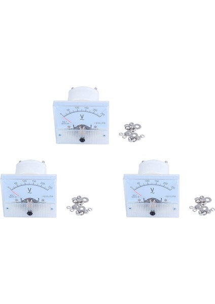 3x Analog 85L1 Ac 250 V Panel Metre Voltmetre Ölçüm Cihazı Kurulum Ekipmanları (Yurt Dışından)