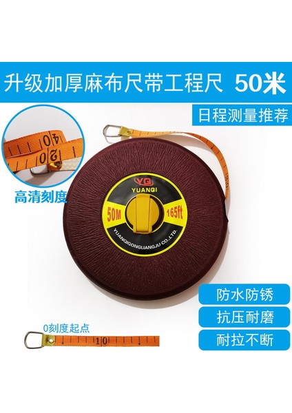 50M Bant Cetvel Yumuşak Cetvel 30M Fiber Mezura 100M Ölçüm Cetveli Bez Cetvel Aşınmaya Dayanıklı Cetvel Çift Taraflı Özel Cetvel (Yurt Dışından)