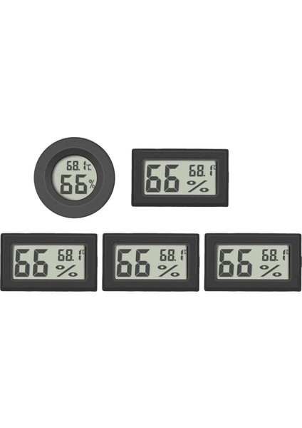 Adet Siyah Taşınabilir Mını Dijital Termometre Higrometre Oda Termometresi Oda Termometresi Sıcaklık ve Nem Ölçer (Yurt Dışından)