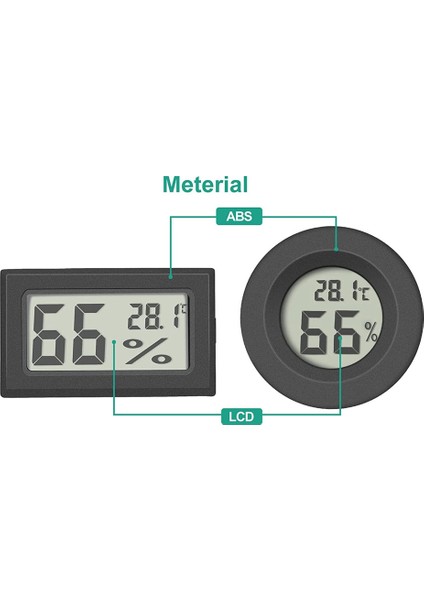 Adet Siyah Taşınabilir Mını Dijital Termometre Higrometre Oda Termometresi Oda Termometresi Sıcaklık ve Nem Ölçer (Yurt Dışından) fırsatları