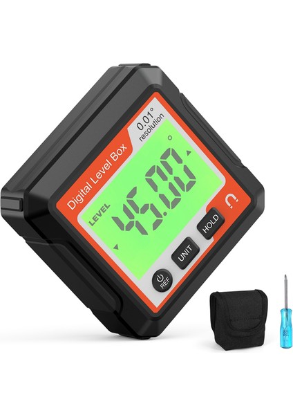 Dijital Elektronik Seviye Dijital Açı Bulucu 90°manyetik Inklinometre Açıölçer Hassas Seviye Kutusu Kullanımı Kolay Kırmızı (Yurt Dışından)