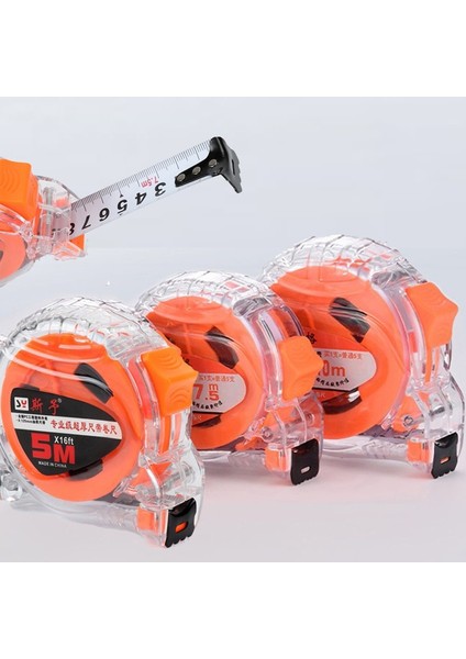 Düşmeye Dayanıklı ve Aşınmaya Dayanıklı Şeffaf 3-10 M Çelik Mezura Metal Mezura Su Geçirmez Mezura Metre (Yurt Dışından) modelleri