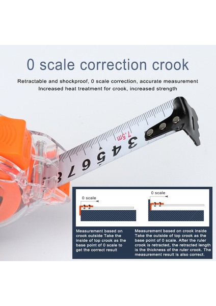 Düşmeye Dayanıklı ve Aşınmaya Dayanıklı Şeffaf 3-10 M Çelik Mezura Metal Mezura Su Geçirmez Mezura Metre (Yurt Dışından) fırsatları