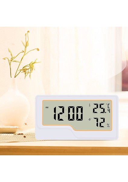 Higrometre Termometre Dijital Sıcaklık Zaman Saati LCD Gerinim Ölçer Sensörü Nem Ölçer Arka Işık Yok (Yurt Dışından)