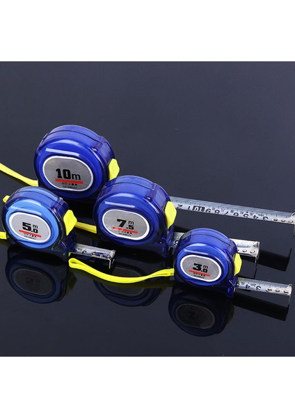 Mavi Şeffaf Çelik Mezura Bina Dekorasyon Kutusu Cetvel Paslanmaz Çelik Mezura 7.5 Metre 5 Metre 10 Metre Sadece Mezura (Yurt Dışından) indirimleri